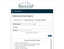 Tablet Screenshot of grades.provo.edu